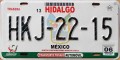 Nummernschilder / Kfz-Kennzeichen Mexiko 2006 2000er Hidalgo