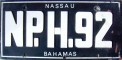 Nummernschilder / Kfz-Kennzeichen Bahamas 1960 1960er Nassau