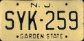 Nummernschilder / Kfz-Kennzeichen USA 1959 1950er New Jersey NJ
