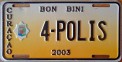 Nummernschilder / Kfz-Kennzeichen Niederländische Antillen 2003 2000er Curacao Bon Bini