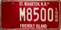 Nummernschilder / Kfz-Kennzeichen Niederländische Antillen 1988 1980er St. Maarten
