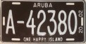 Nummernschilder / Kfz-Kennzeichen Aruba 2002 2000er Aruba