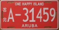 Nummernschilder / Kfz-Kennzeichen Aruba 2006 2000er Aruba