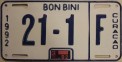 Nummernschilder / Kfz-Kennzeichen Niederländische Antillen 1992 1990er Curacao Bon Bini