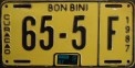 Nummernschilder / Kfz-Kennzeichen Niederländische Antillen 1987 1980er Curacao Bon Bini