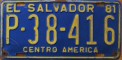 Nummernschilder / Kfz-Kennzeichen El Salvador 1981 1980er