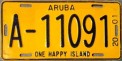Nummernschilder / Kfz-Kennzeichen Aruba 2001 2000er Aruba