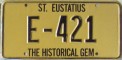 Nummernschilder / Kfz-Kennzeichen Niederländische Antillen 1983 1980er St. Eustatius