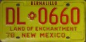 Nummernschilder / Kfz-Kennzeichen USA 1978 1970er New Mexico NM