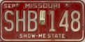 Nummernschilder / Kfz-Kennzeichen USA 1980 1980er Missouri MO