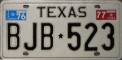 Nummernschilder / Kfz-Kennzeichen USA 1975 1970er Texas TX