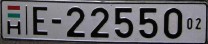 Nummernschilder / Kfz-Kennzeichen Ungarn 1998 1990er