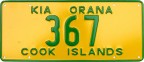 Nummernschilder / Kfz-Kennzeichen Cookinseln 1993 1990er