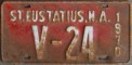 Nummernschilder / Kfz-Kennzeichen Niederländische Antillen 1969 1960er St. Eustatius