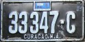 Nummernschilder / Kfz-Kennzeichen Niederländische Antillen 1983 1980er Curacao