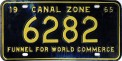 Nummernschilder / Kfz-Kennzeichen Panama 1965 1960er Canal Zone