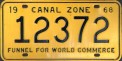 Nummernschilder / Kfz-Kennzeichen Panama 1968 1960er Canal Zone