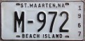 Nummernschilder / Kfz-Kennzeichen Niederländische Antillen 1966 1960er St. Maarten