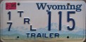 Nummernschilder / Kfz-Kennzeichen USA 1992 1990er Wyoming WY