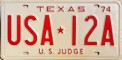 Nummernschilder / Kfz-Kennzeichen USA 1974 1970er Texas TX