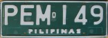 Nummernschilder / Kfz-Kennzeichen Philippinen 1988 1980er Manila