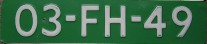 Nummernschilder / Kfz-Kennzeichen Niederlande 1992-05-01 