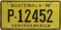 Nummernschilder / Kfz-Kennzeichen Guatemala 1974 1970er