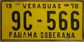 Nummernschilder / Kfz-Kennzeichen Panama 1978 1970er