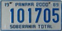 Nummernschilder / Kfz-Kennzeichen Panama 1989 1980er Canal Zone