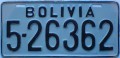 Nummernschilder / Kfz-Kennzeichen Bolivien 1970 1970er