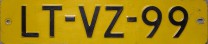 Nummernschilder / Kfz-Kennzeichen Niederlande 1977-00-00 