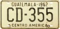 Nummernschilder / Kfz-Kennzeichen Guatemala 1962 1960er CD