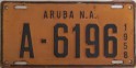 Nummernschilder / Kfz-Kennzeichen Aruba 1958 1950er Aruba