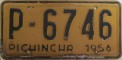 Nummernschilder / Kfz-Kennzeichen Ecuador 1956 1950er