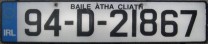 Nummernschilder / Kfz-Kennzeichen Irland, Republik 1991 1990er