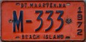 Nummernschilder / Kfz-Kennzeichen Niederländische Antillen 1971 1970er St. Maarten