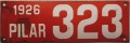 Nummernschilder / Kfz-Kennzeichen Argentinien 1926 1920er Buenos Aires, Pilar