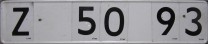 Nummernschilder / Kfz-Kennzeichen Niederlande 1977-00-00 