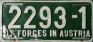 Nummernschilder / Kfz-Kennzeichen Österreich 1955 1950er