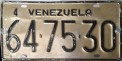 Nummernschilder / Kfz-Kennzeichen Venezuela 1972 1970er