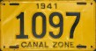 Nummernschilder / Kfz-Kennzeichen Panama 1941 1940er Canal Zone