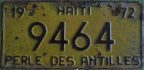 Nummernschilder / Kfz-Kennzeichen Haiti 1972 1970er