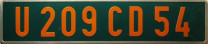 Nummernschilder / Kfz-Kennzeichen Frankreich 1965 1960er CD U = UNESCO