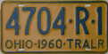 Nummernschilder / Kfz-Kennzeichen USA 1960 1960er Ohio OH