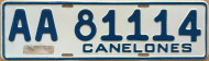 Nummernschilder / Kfz-Kennzeichen Uruguay 1993 1990er Canelones