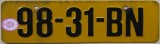 Nummernschilder / Kfz-Kennzeichen Niederlande 1977-00-00 