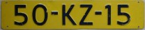 Nummernschilder / Kfz-Kennzeichen Niederlande 1977-00-00 