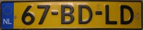 Nummernschilder / Kfz-Kennzeichen Niederlande 2000-02-01 